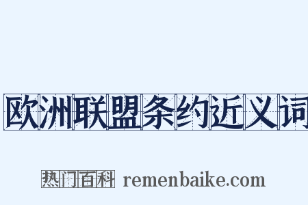 欧洲联盟条约近义词是什么意思的图片